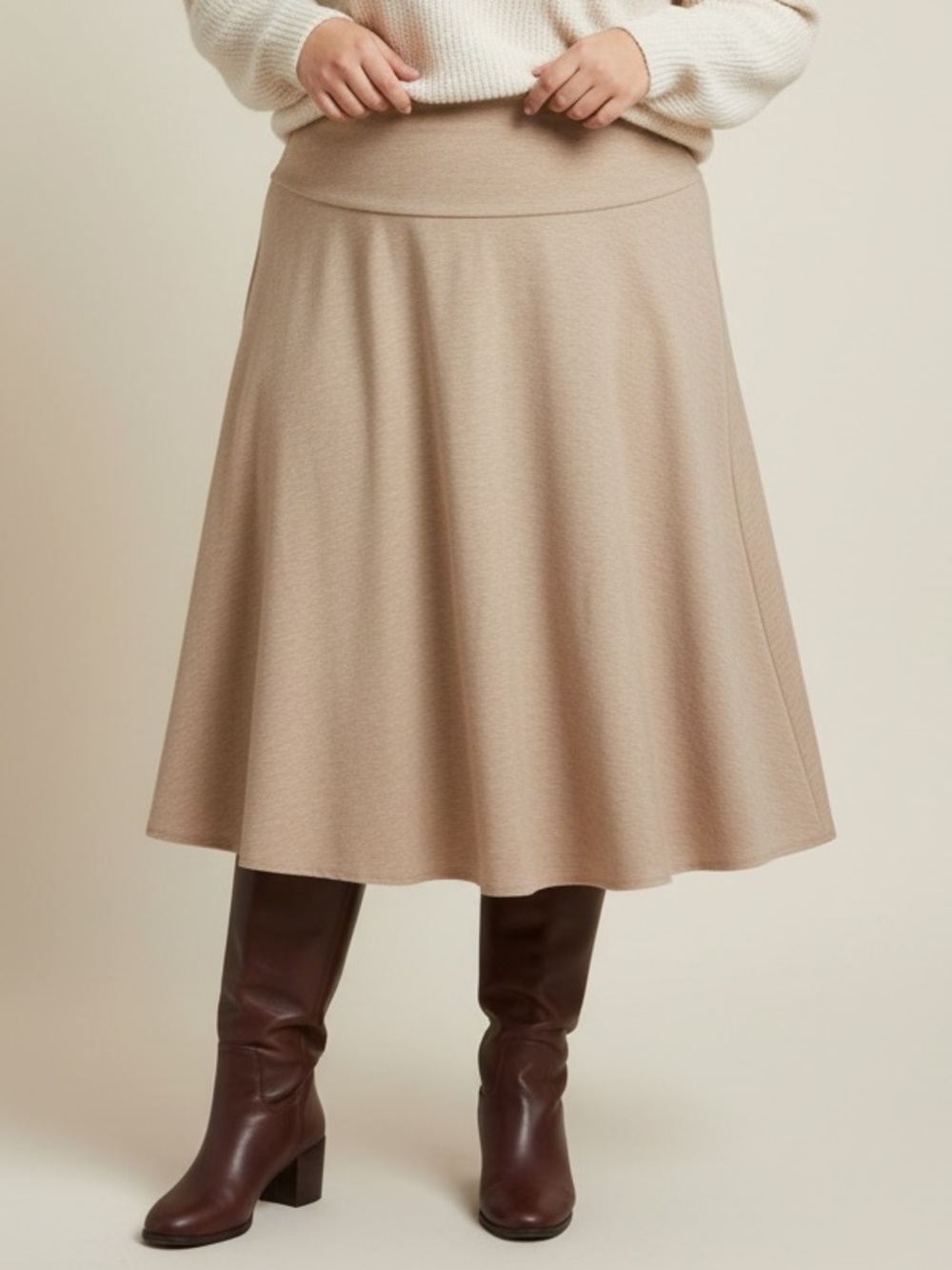 OGL Move FuzzLuxe Flared high waist MIDI Skirt size Large